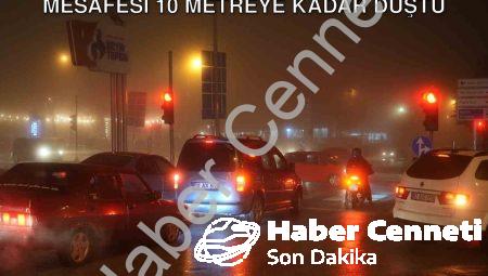Denizli’de Yoğun Sis Etkisi: Görüş Mesafesi 10 Metreye Kadar Düştü