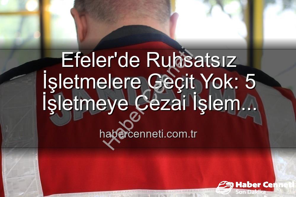 Efeler ruhsatsız işletme - Efeler'de Ruhsatsız İşletmelere Geçit Yok: 5 İşletmeye Cezai İşlem Uygulandı